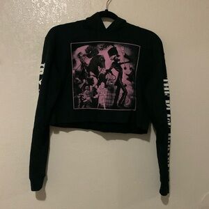 Hot Topic My Chemical Romance Black Cropped Hoodie Sweater